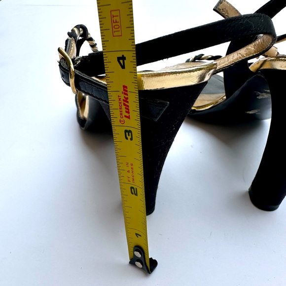 Bruno Magli Vintage Women's Size 6B Made In Italy Black and Gold Heels - Picture 7 of 7